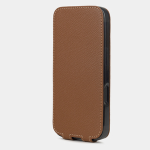 Чехол iPhone 16 Pro натуральная кожа сафьяно, цвета карамель