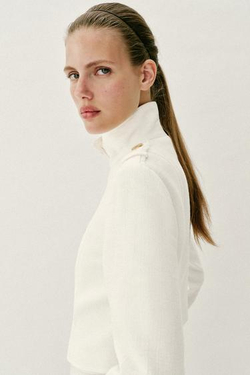 ZARA ДВУБОРТНЫЙ ЖАКЕТ С ЗОЛОТЫМИ ПУГОВИЦАМИ, ЭКРЮ