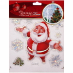 Наклейка на стекло 17*16 см,»Новогодние истории» микс