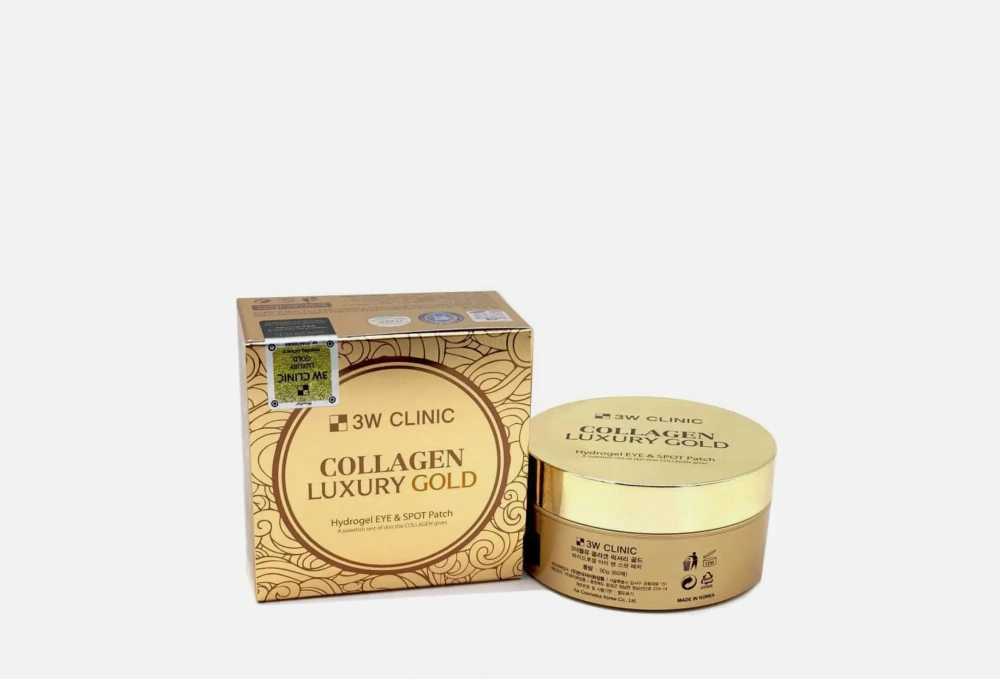 Гидрогелевые патчи с коллагеном и коллоидным золотом 60 шт COLLAGEN & GOLD 3W Clinic