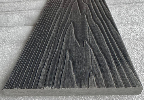 Заборная доска полнотелая двухсторонняя 3D тиснение под дерево 137*10 Цвет Графит