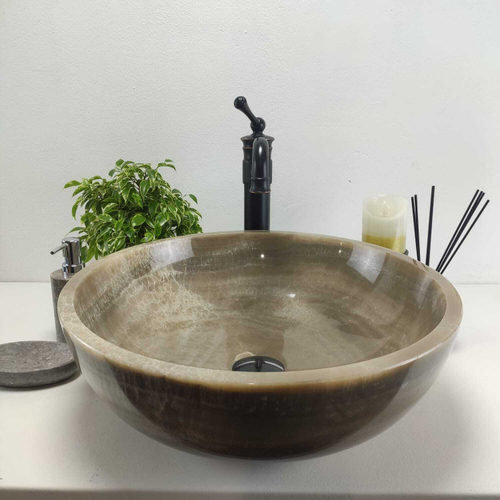 Раковина из оникса Bowl Grey Medium TinLip BO-70947 45*45*15