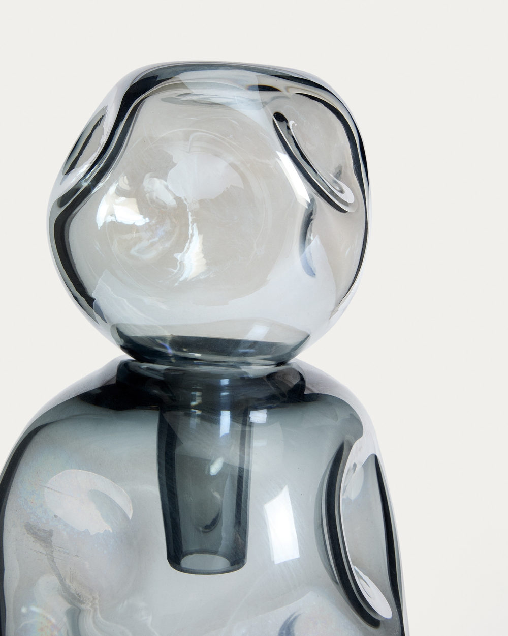 Ваза Olivet из серого стекла 32,5 см