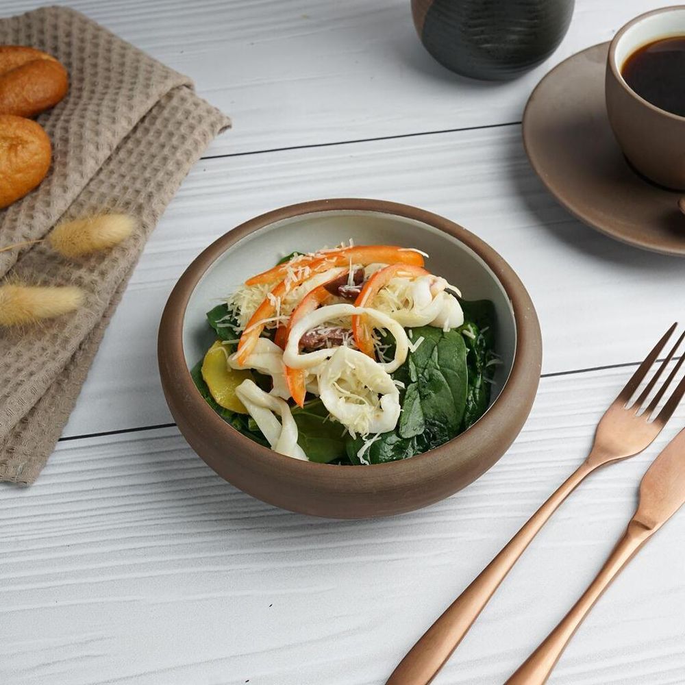 Салатник 400 мл d 16 cм h4,6 cм White Matt New Brown Taiga P.L. [6]