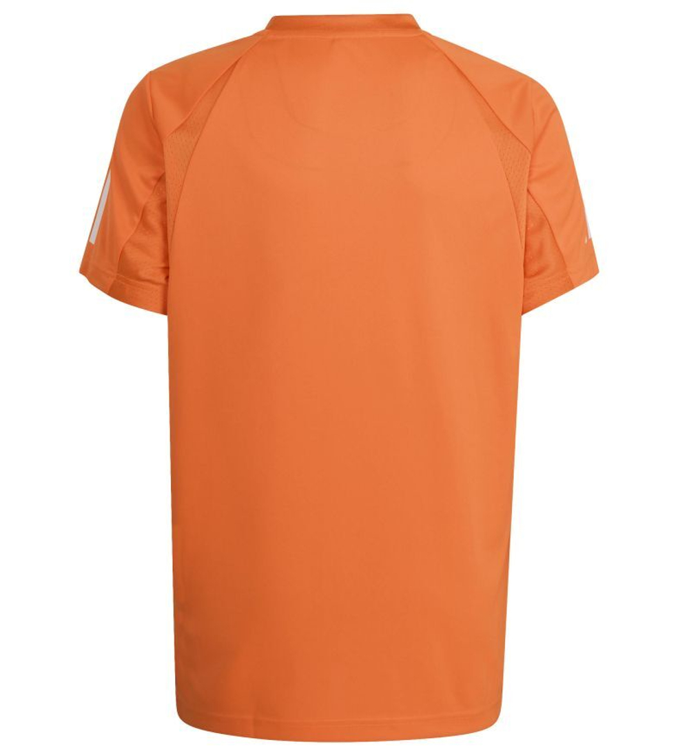 Футболка для мальчика теннисная Adidas Club Tennis 3-Stripes - orange/white