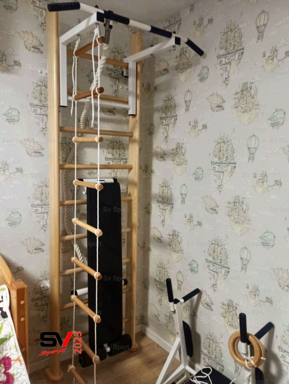 Монтаж шведской стенки Sv Sport в бетонные, кирпичные стены