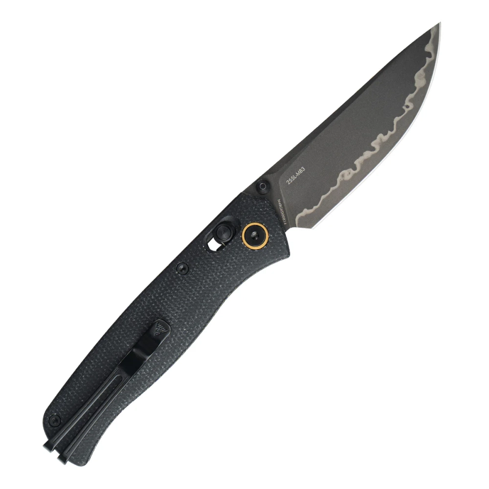 Нож складной SRM 255L-MB3 Medal PVD (140Cr Laminated, Black Micarta)