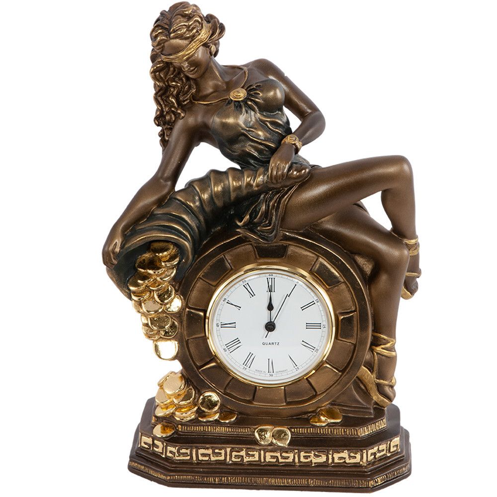 Часы настольные Колесо Фортуны Бронза