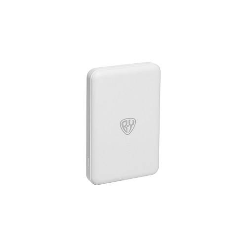 Аккумулятор мобильный BY 5000мАч, беспр.зарядка 15W, MAG, 1xUSB-A, 1xUSB-C, 20W, пластик, белый