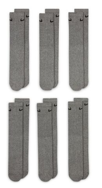 Теннисные носки Nike Everyday Cotton Cushioned Crew 6P - серый