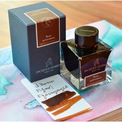 Ароматизированные чернила во флаконе Herbin Prestige 50 мл Brun prevenance коричневые (14747JT) 1
