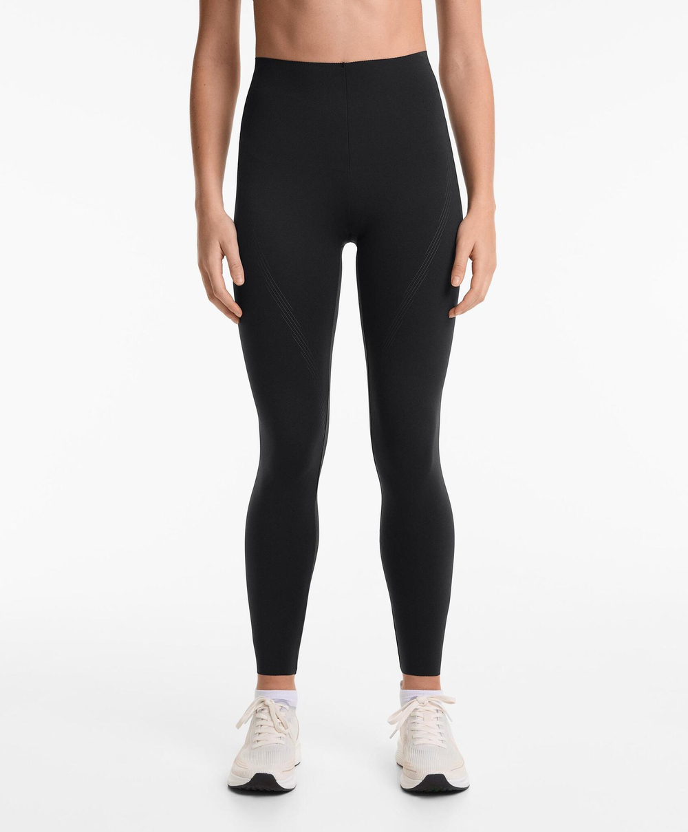 OYSHO Компрессионные легинсы Compressive длиной 65 см, черный