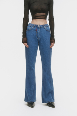 Джинсы женские bootcut синие Woman Jeans Bootcut Dark blue