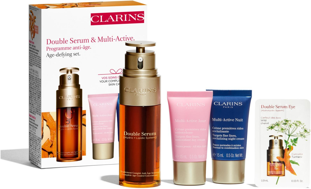 Clarins Double Serum & Multi-Active - подарочный набор (против морщин) /       / GTIN 3666057143595