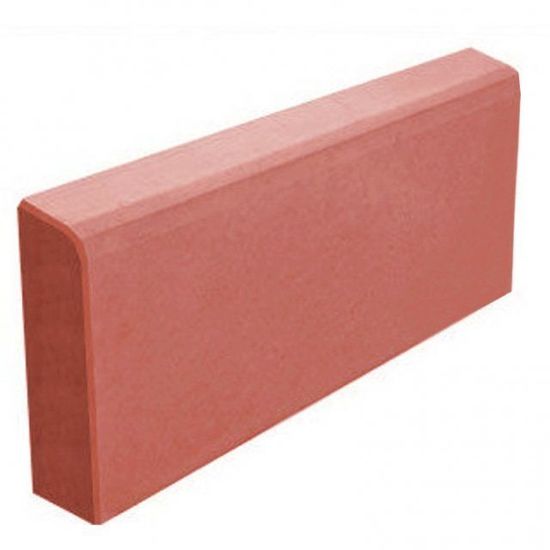 Бордюр тротуарный красный