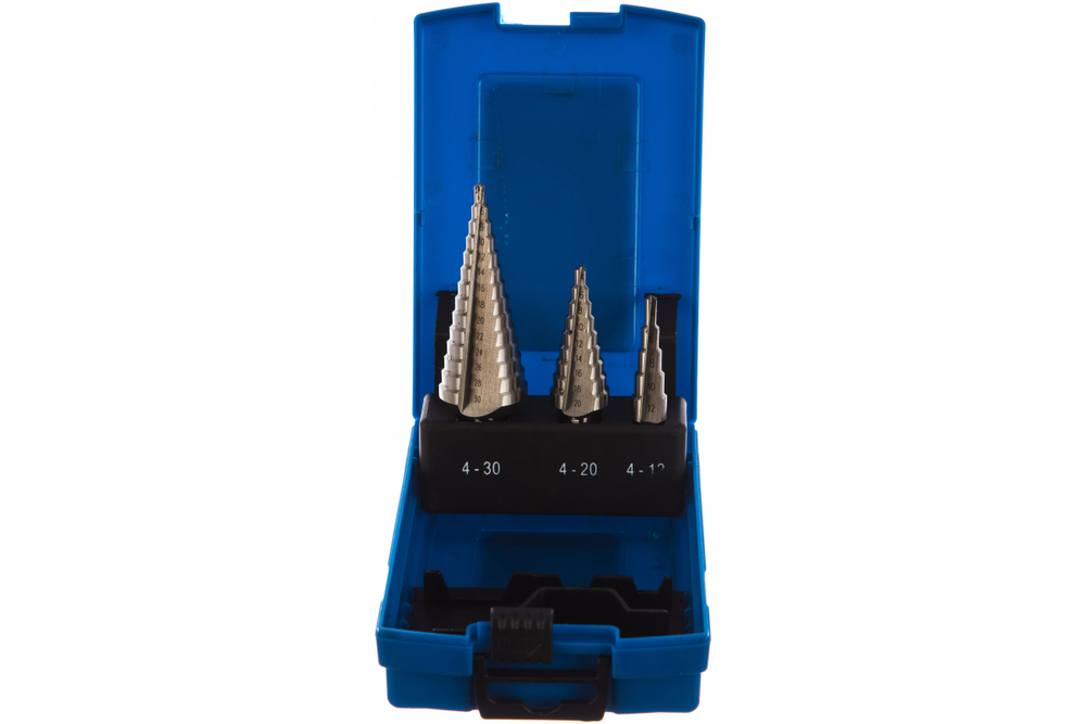 4-30 мм, 3 шт, сталь Р6М5, набор ступенчатых сверл, Профессионал (29670-4-30-H3)