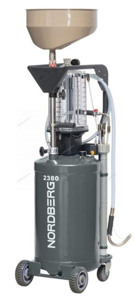 Цена на NORDBERG (2380G) Установка для сбора масла пневматическая, 80 л, серая