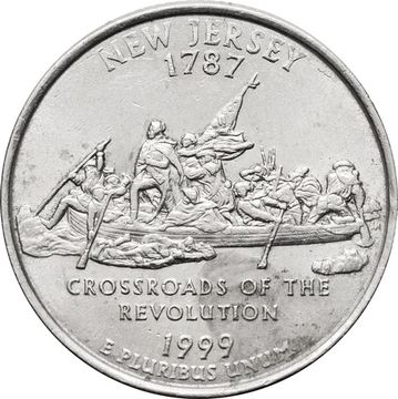 25 центов (1/4 доллара, квотер) 1999 США «Штат Нью-Джерси» (P)