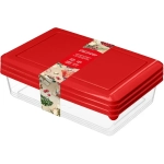 Комплект контейнеров для продуктов Asti прямоугольных 0,75л х 3 шт., Красный