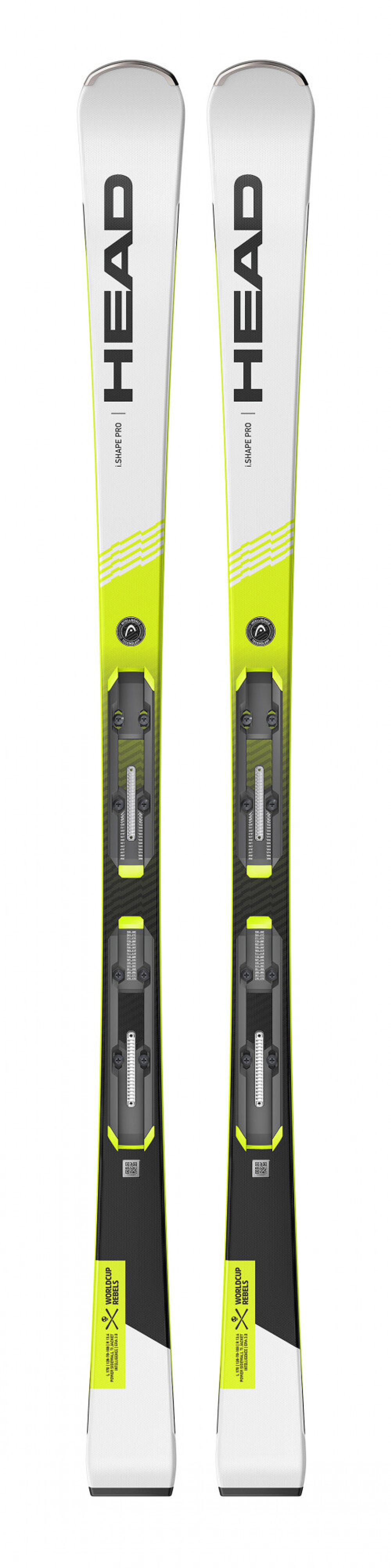 HEAD экспертные лыжи  313400 WC Rebels iShape Pro LYT-PR с креплениями  PR 11 GW BRAKE 78 [G]  white/yellow