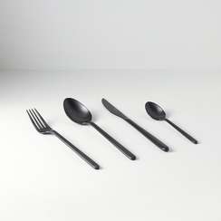 Набор столовых приборов pure, черные матовые, 16 пред.