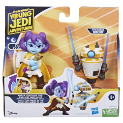 Hasbro Star Wars - Фигурки действия 2-Pak Pop-Up Дуэль световых мечей Люк Скайуокер и Тренировочный дроид Приключения молодых джедаев F8008