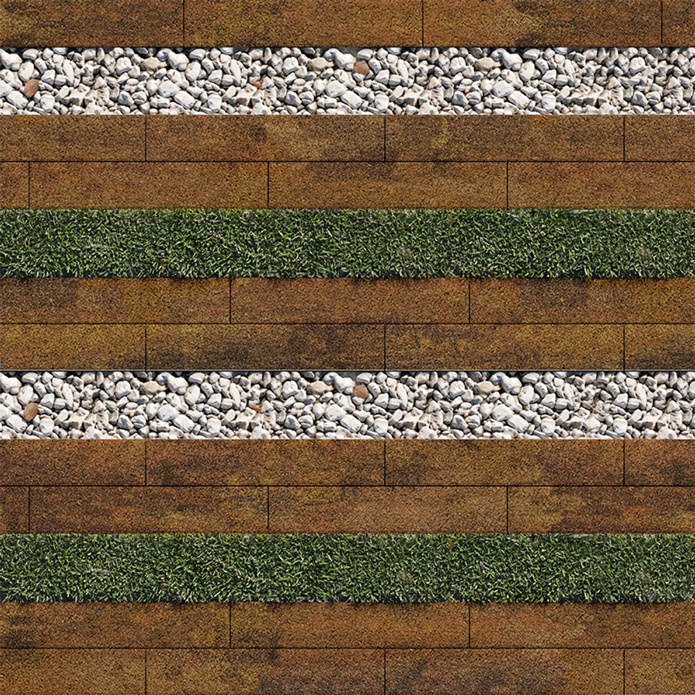 Тротуарная плитка ГАЗОННАЯ РЕШЕТКА - Листопад гранит Саванна