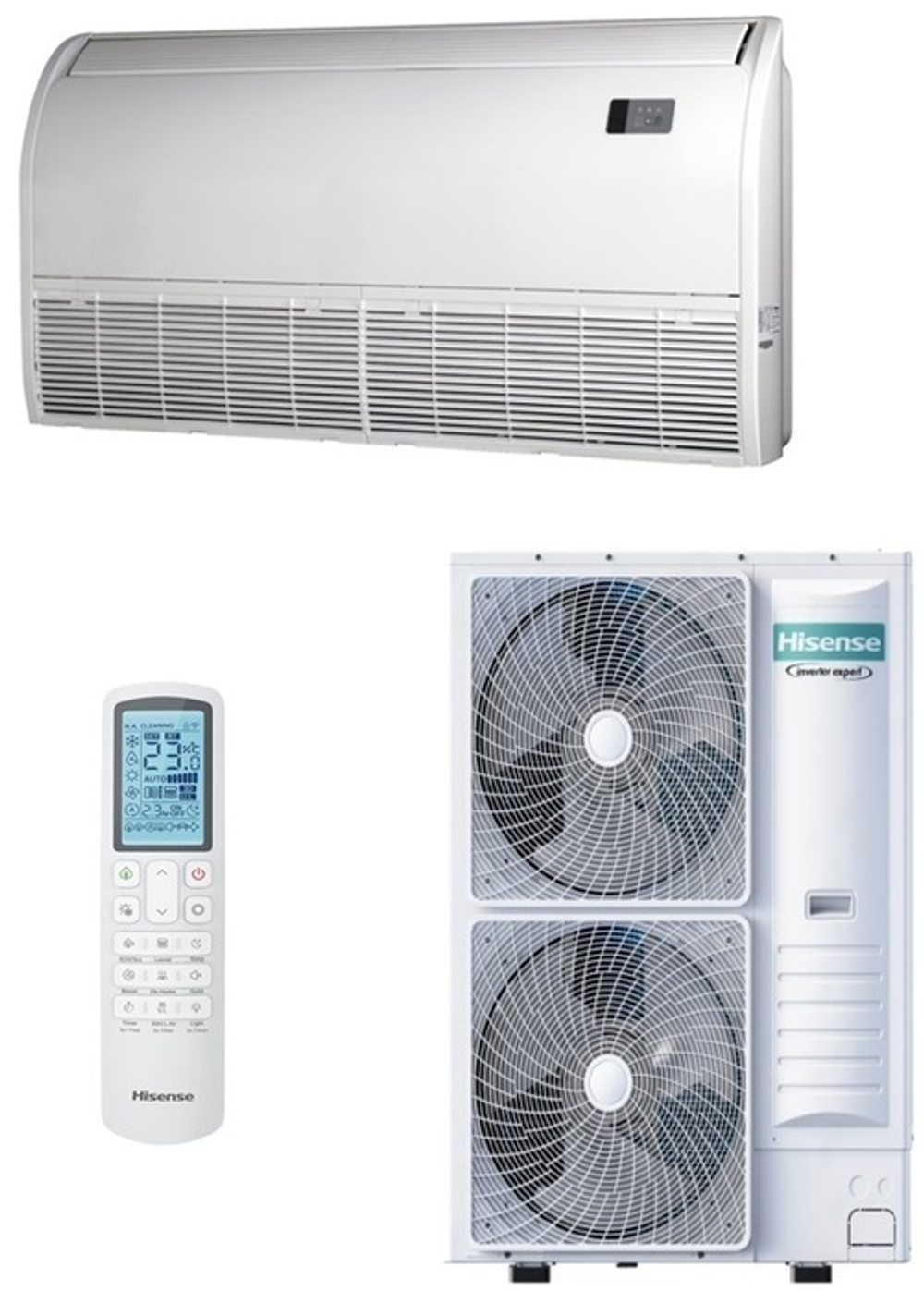 Сплит-система кондиционер напольно-потолочный Hisense AUV-60UR4RC8/AUW-60U6RW8 на 160 м²