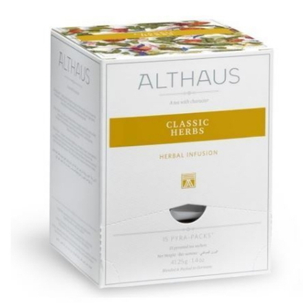 Чайный напиток травяной Althaus Classic herbs в пирамидках, 15 шт