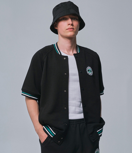 Short Sleeve Bomber Черный