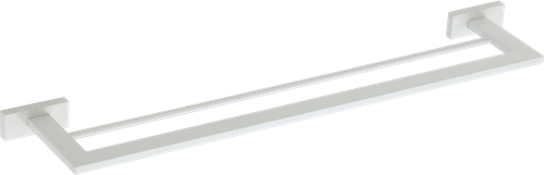 88071-F Держатель 2-ой для полотенца 55 см. (БЕЛЫЙ) GANZER (10/1шт)