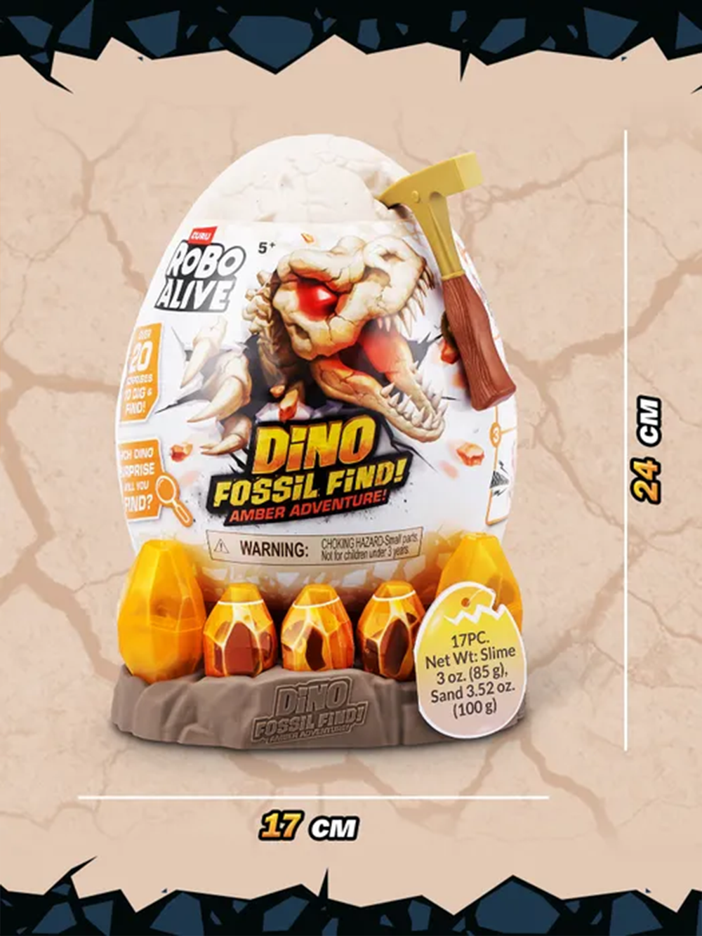 Набор раскопок ZURU Robo Alive 71153 «Янтарное приключение» — увлекательный поиск динозавра в янтаре. Интерактивная игрушка и сюрприз для детей.
