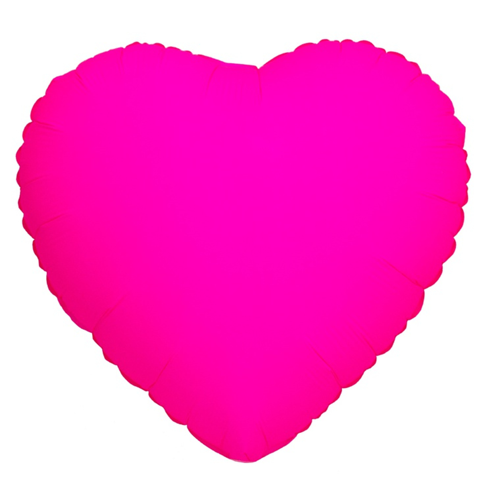 Шар фольгированный Сердце 46 см (Фуксия)