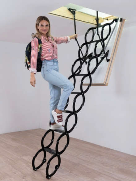 NOZYCOWE SUPER TERMO металлическая чердачная лестница с очень тёплым люком