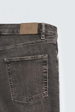 ZARA ДЖИНСЫ SLIM FIT БАЗОВЫЕ, СЕРЫЙ / БЕЖЕВЫЙ