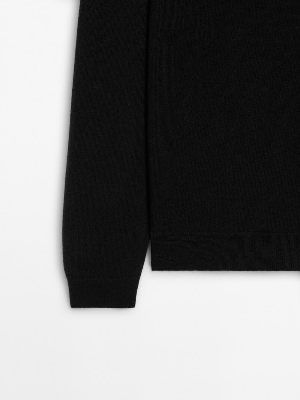 Massimo Dutti Свитер из смесовой шерсти, черный