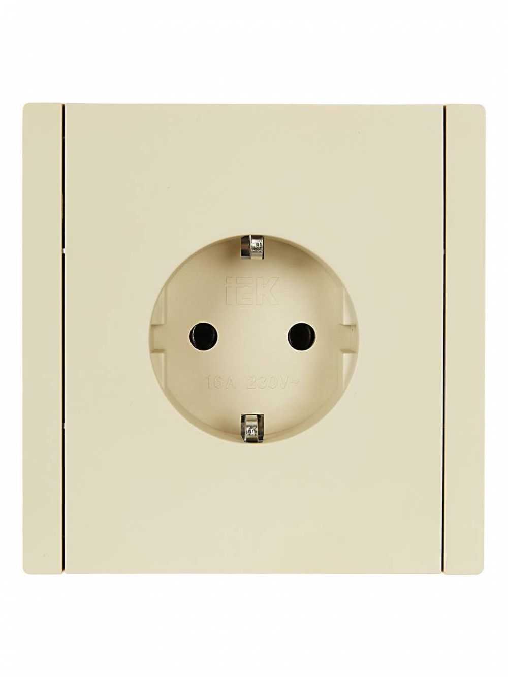 FORTE&PIANO Розетка 1-местная с заземлением без защитных шторок безвинтовое крепление 16А FP414 ваниль IEK
