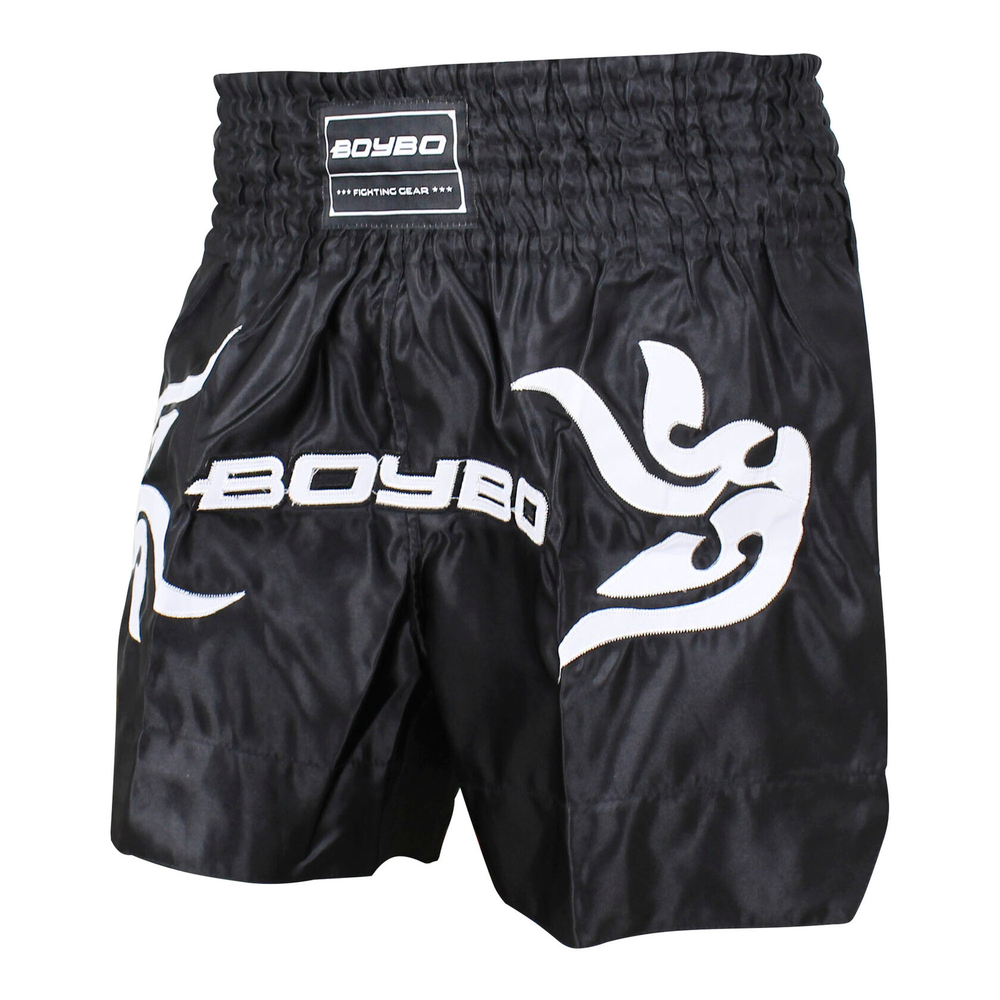 Шорты boybo для тайского бокса черные