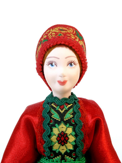 Кукла коллекционная Девочка в праздничном русском костюме