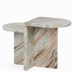 Кофейный стол Svante 50х45 см, бежевый мрамор