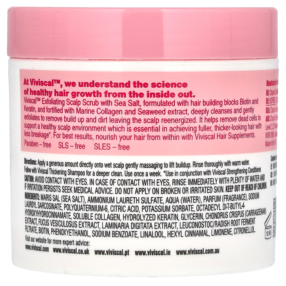 Viviscal, Advanced Hair Health, отшелушивающий скраб для кожи головы, 200 г (7,05 унции)