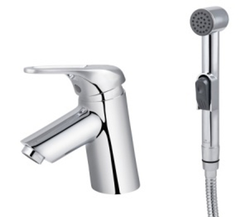 Смеситель KAISER Douglas для раковины+биде с гигиеническим душем Ø40