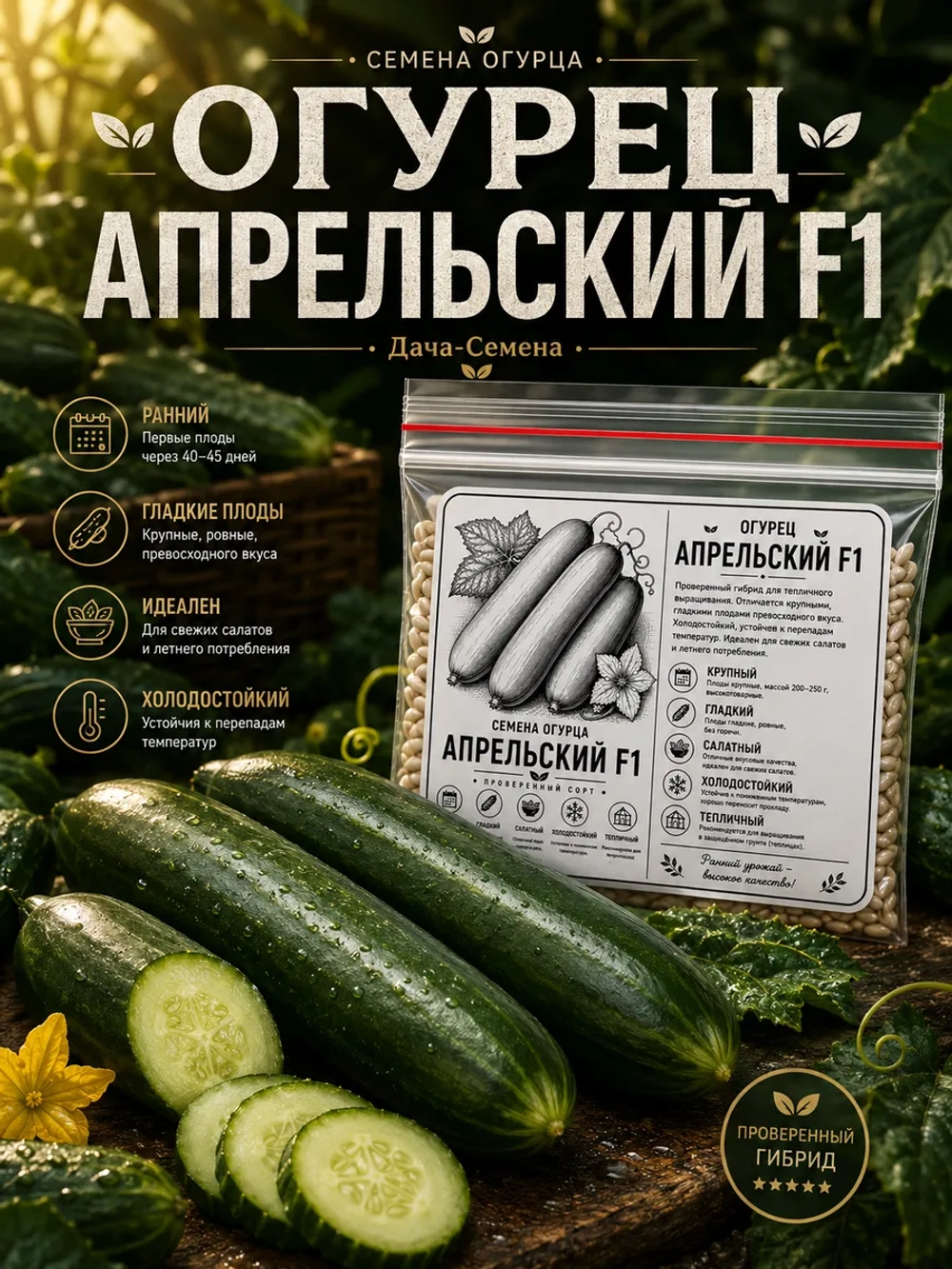 Семена огурца Апрельский
