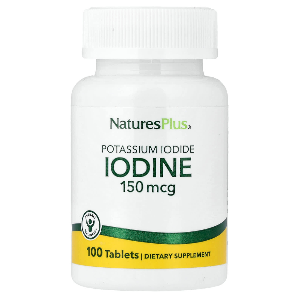 NaturesPlus, йод, 150 мкг, 100 таблеток