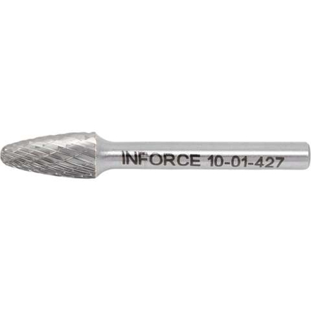 Бор-фреза форма F /парабола с закругленной головой/ DC 10х20/65 хв. 6 мм Inforce 10-01-427