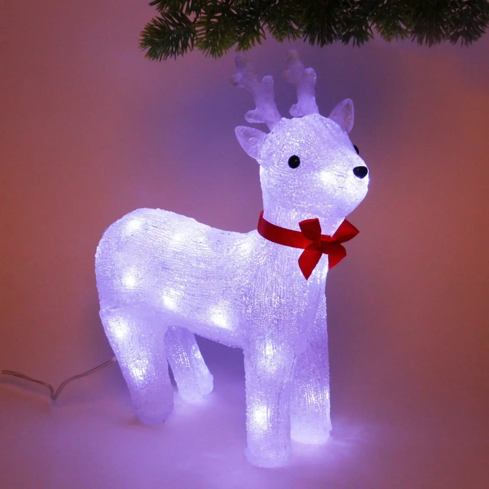 Фигура светодиодная «Маленький олень» 33*13*36 см, 30 лампы LED, (авторежим), 220V, Белый