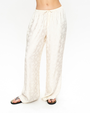 Брюки-палаццо из вискозы с цветочным узором