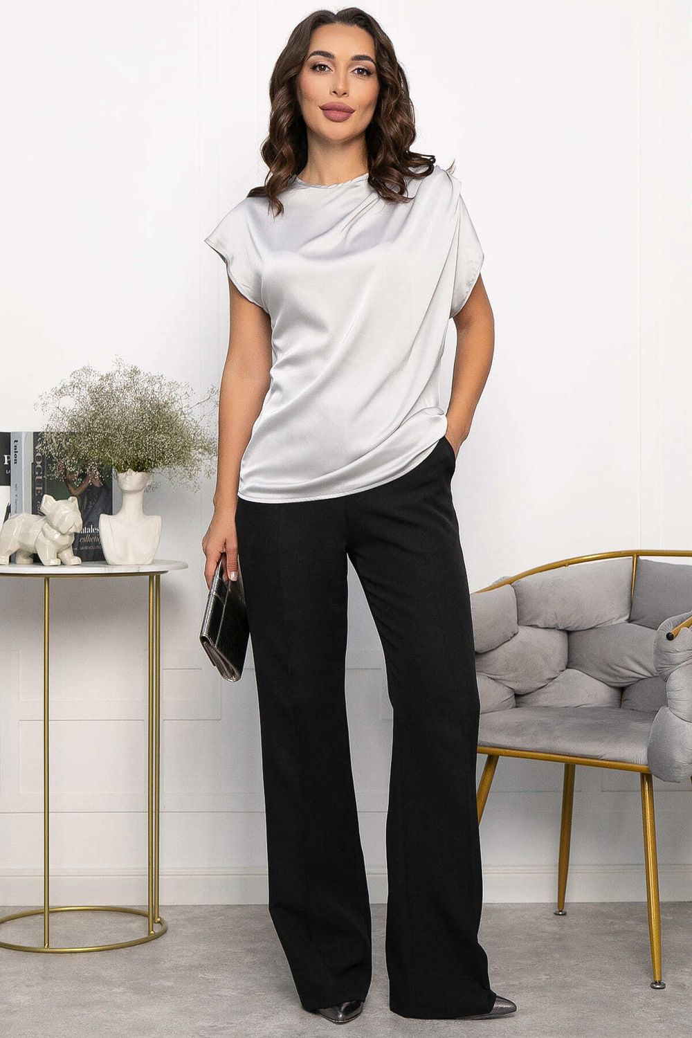 Блуза Маркиза (серая) Б14147-30М LT Collection