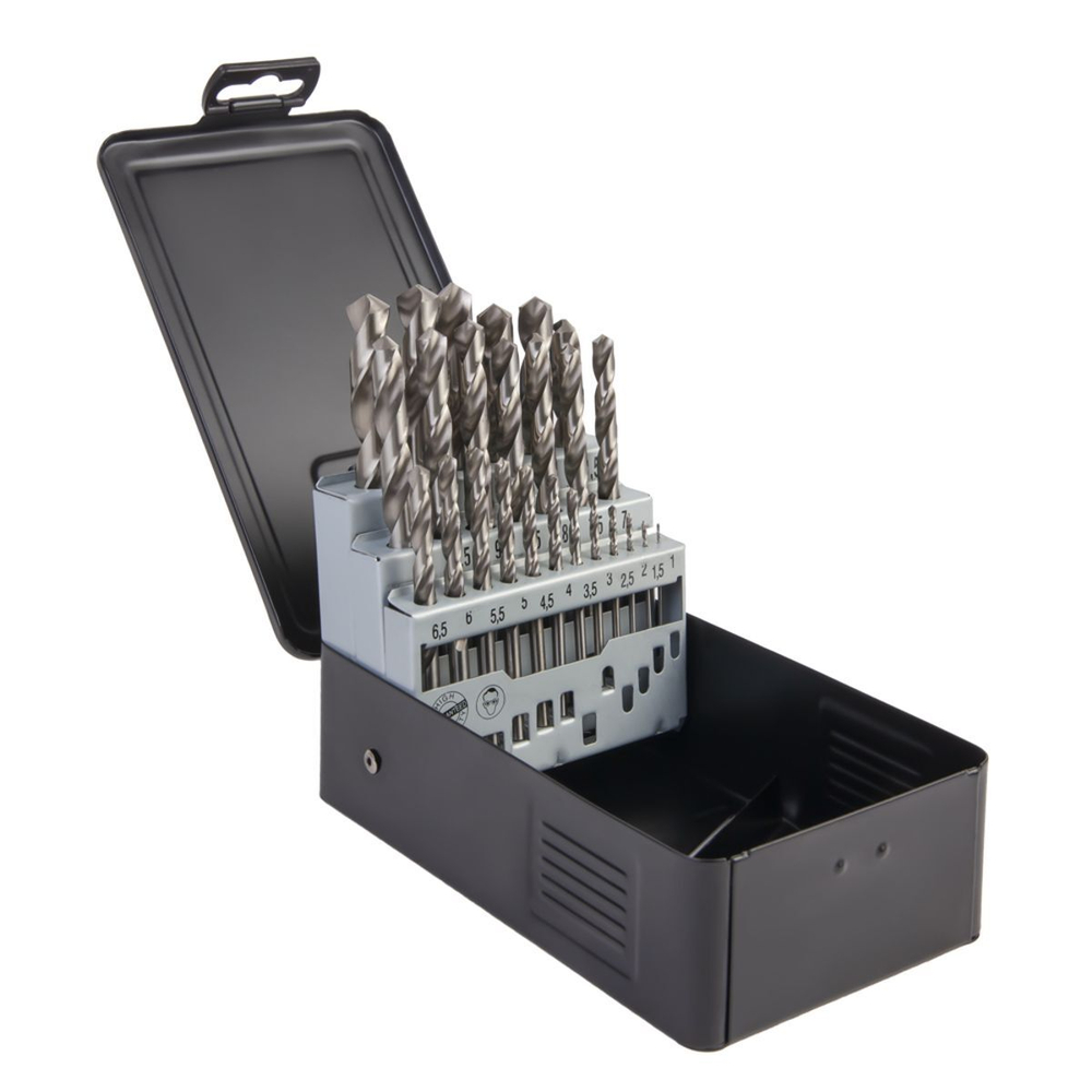 WDK-DG25 Набор сверл по металлу HSS-G 1-13 мм, шаг 0,5 мм, 25 предметов
