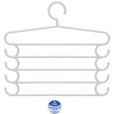 Вешалка многофунциональная «ИДЕЯДОМА», цвет пудрово белый, 5 отд, 33*36*5см (Лейбл Селфи)